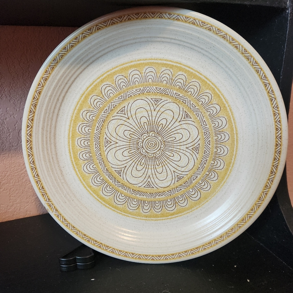 Franciscan Earthenware Hacienda Gold Yellow Floral Serving Plate